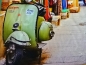 Jersey digitalprint italiensk veteran scooter panel 75 x 75 cm