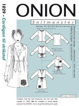 1029 Onion cardigan til strikstof str. 34-46