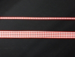 Ribbon röd vit randig 5mm